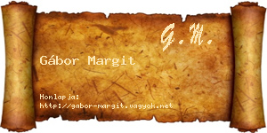 Gábor Margit névjegykártya