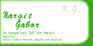 margit gabor business card